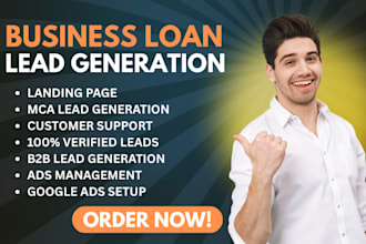 generate business loan leads mca leads lead generation business loan website