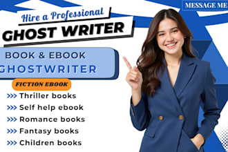 be fiction ghost writer romance book writer ebook writer