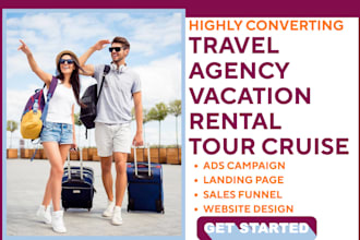 generate travel agency, tour leads, vacation rental, cruise website