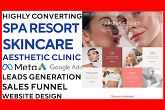generate sparesort organic skincare lead cosmetic brand aesthetic clinic website