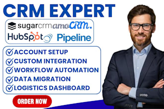 hubspot sugarcrm amo crm pipeline crm logistics reporting dashboard integration