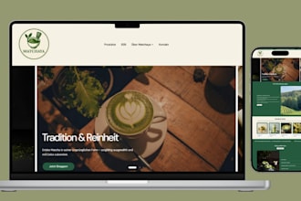 build private label matcha shopify store, green tea , matcha coffee website