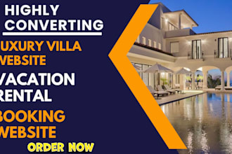 build luxury villa short stay vacation rental website with lead generation