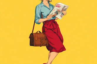 draw a retro vintage comic illustration
