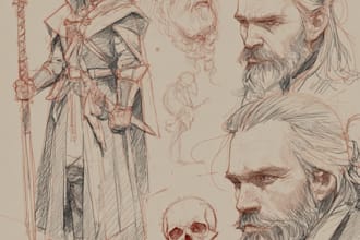 create a fantasy character sketch