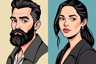 turn your photo into amazing vector portrait art
