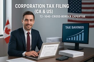 prepare corporation tax filing and tax return for small canadian businesses