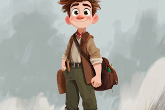draw disney style portrait your family, or as a gift