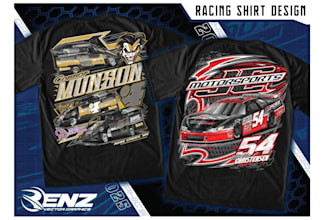 design high quality esport racing t shirt logo with unlimited revision
