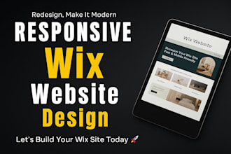 design or redesign a professional wix website