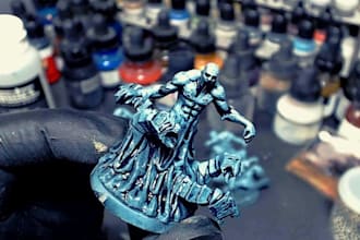hand paint 3d printed miniature custom 3d model tabletop warhammer stl file