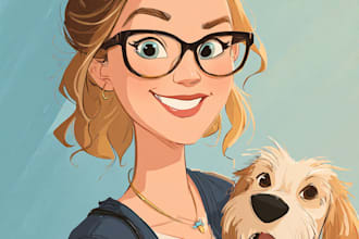 design cute disney cartoon portrait