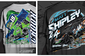 design high quality esport racing t shirt logo with unlimited revision