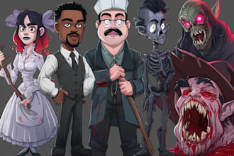 design characters, cartoons, and caricatures