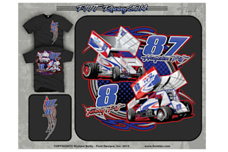design high quality esport racing t shirt logo with unlimited revision
