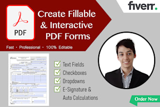 create professional fillable PDF forms with interactive fields