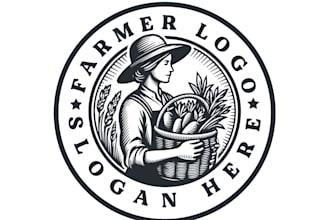 design harvest organic market is looking logo in 1 day