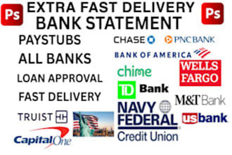 do bank statement reconciliation, paystubs, payroll, and bookkeeping