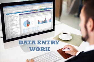 do quick data entry, typing work, convert PDF to word excel, retyping work