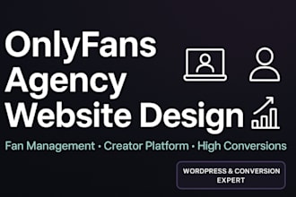 design onlyfans agency website, onlyfans website and onlyfan management website