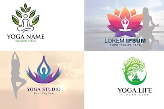 make yoga, wellness, spa, health and fitness logo