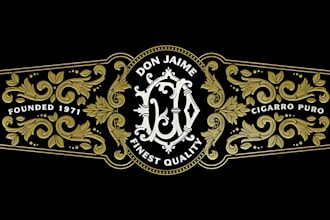 do modern cigar band, cigar label, cigar logo and cigar box design