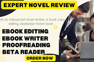 do manuscript novel review, e book copy editing, bestseller fiction book