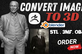 convert 2d photo or sketch to 3d printable figurine stl model image to stl cnc