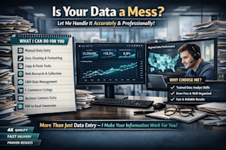 do fast, accurate data entry, data cleaning,