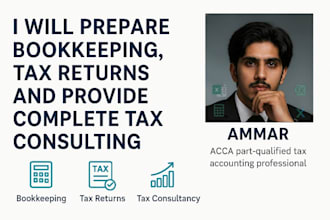 provide you complete tax consultancy and  bookkeeping