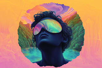 make surreal dreamlike cover art for indie musicians
