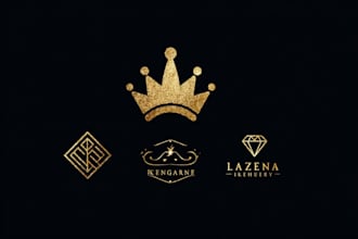 do modern luxury elegant gold silver jewelry logo design