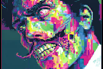 make a pixel art portrait