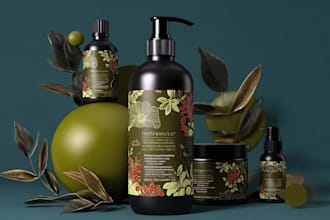 do product label design, bottle label packaging