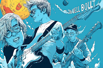 draw illustration for your album cover art merch band