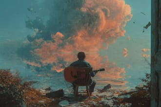 create a dreamy surreal or fantasy music cover