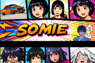 do manga style comic book page webcomic webtoon comic manga artist character art