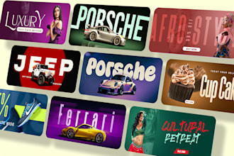 design website banner and shopify banner that converts