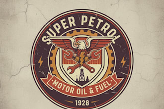 design a vintage petrol logo for your brand