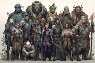 do a fantasy character art and fantasy character art