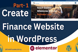 develop fintech, loan, or credit advisory wordpress website