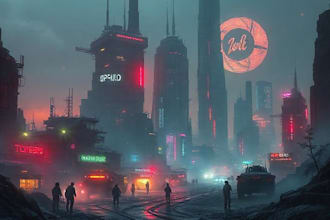 draw any scifi, dystopian, cyber or diesel punk concept