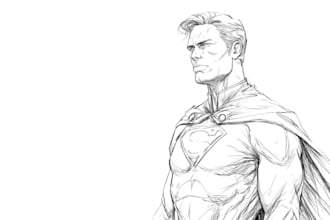 do super hero portrait sketch art
