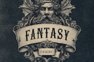 draw a fantasy vintage retro logo design