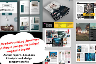 design product catalog, brochure, catalogue, magazine design, magazine layout