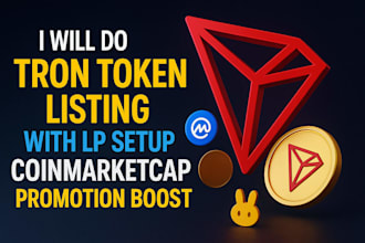 do tron token listing with lp setup coinmarketcap promotion boost
