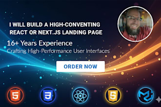 build a high converting react or nextjs landing page