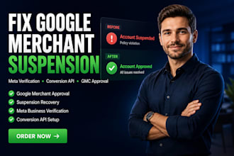 google merchant suspension fix meta business verification conversion api setup