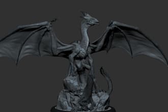 turn 2dto3d dragon dice tower,3d warhammer miniature,medieval tabletop for print