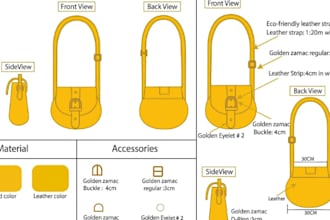 create factory ready tech packs for handbags, backpacks, and luggage